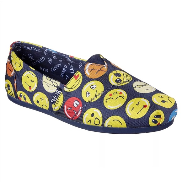 Bobs Skechers Emoji Flats Memory Foam New - Picture 1 of 5
